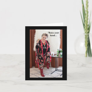 Raise your hand if you think the world is crazy card