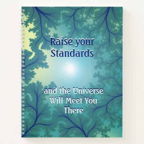 Raise Your Standards Affirmation Inspiration Quote Notebook