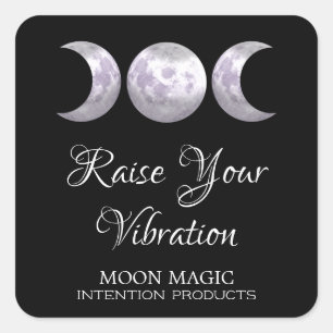 Raise Your Vibration Intention Candle Label