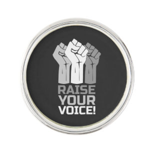 Raise Your Voice 3 Lapel Pin