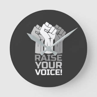 Raise Your Voice 3 Round Clock