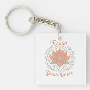 Raise Your Voice Feminist Tee – Bold Empowerment  Keychain