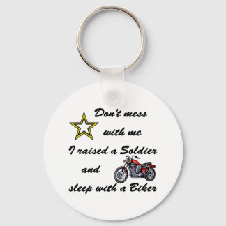Raised a Soldier and sleep with a Biker Keychain