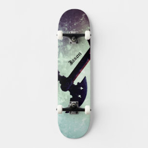 Raised battle ax skateboard