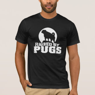 RAISED BY PUGS Bella Canvas Dark Shirt