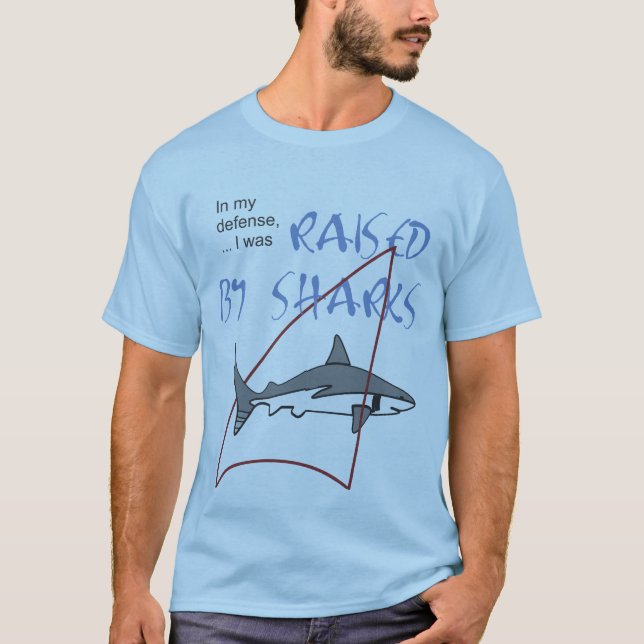 Raised by Sharks Mens T-Shirt (Front)