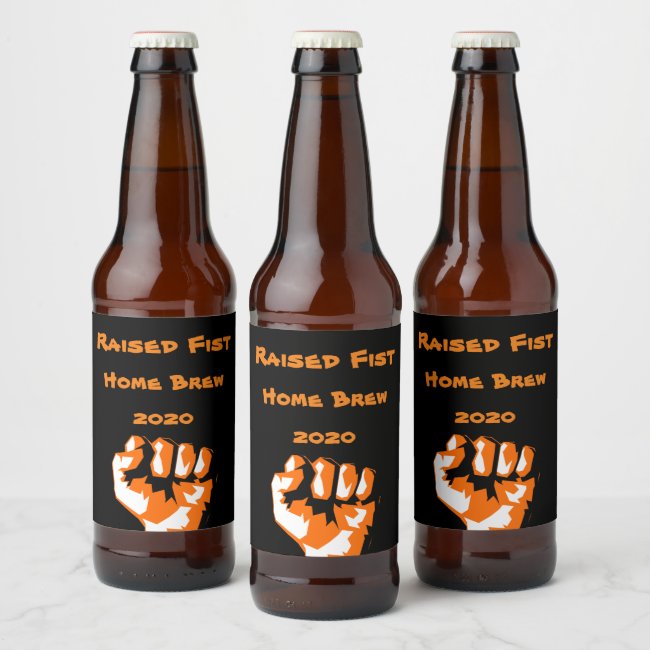 Raised Fist Beer Label