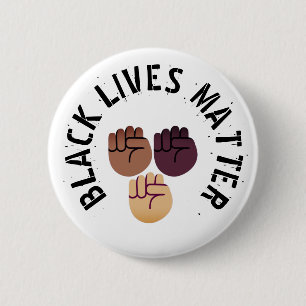 Raised Fist - Black Lives Matter Button