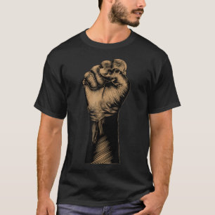 Raised Fist Black Power African American BLM Prote T-Shirt