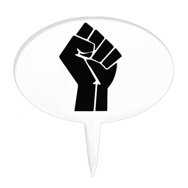 Raised Fist / Black Power Symbol Cake Topper (Front)