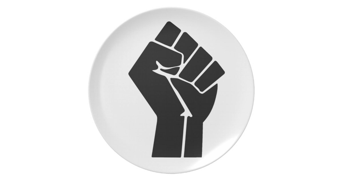 Raised Fist / Black Power Symbol Dinner Plate | Zazzle.com