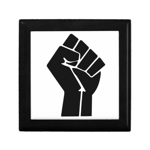 Raised Fist  Black Power Symbol Jewelry Box