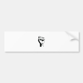 raised fist bumper sticker