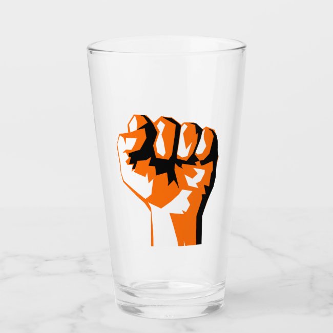 Raised Fist Drinking Glass Tumbler