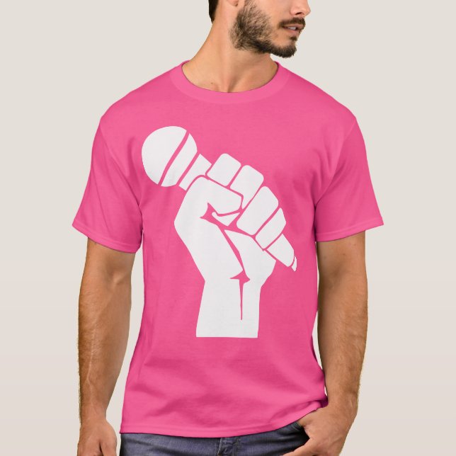 Raised Fist Mc Revolutionary Hip Hop T-Shirt (Front)