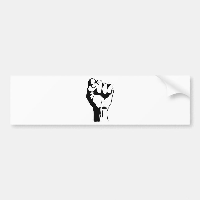 Raised Fist of Defiance/Resistance Bumper Sticker (Front)