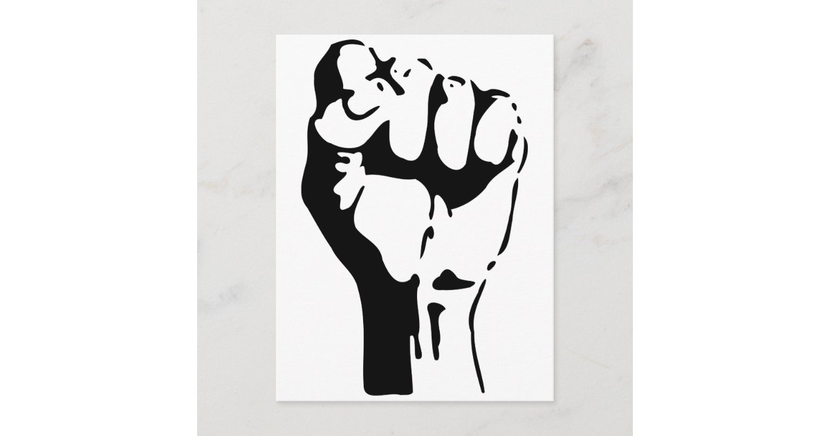 Raised Fist of Defiance/Resistance Postcard | Zazzle