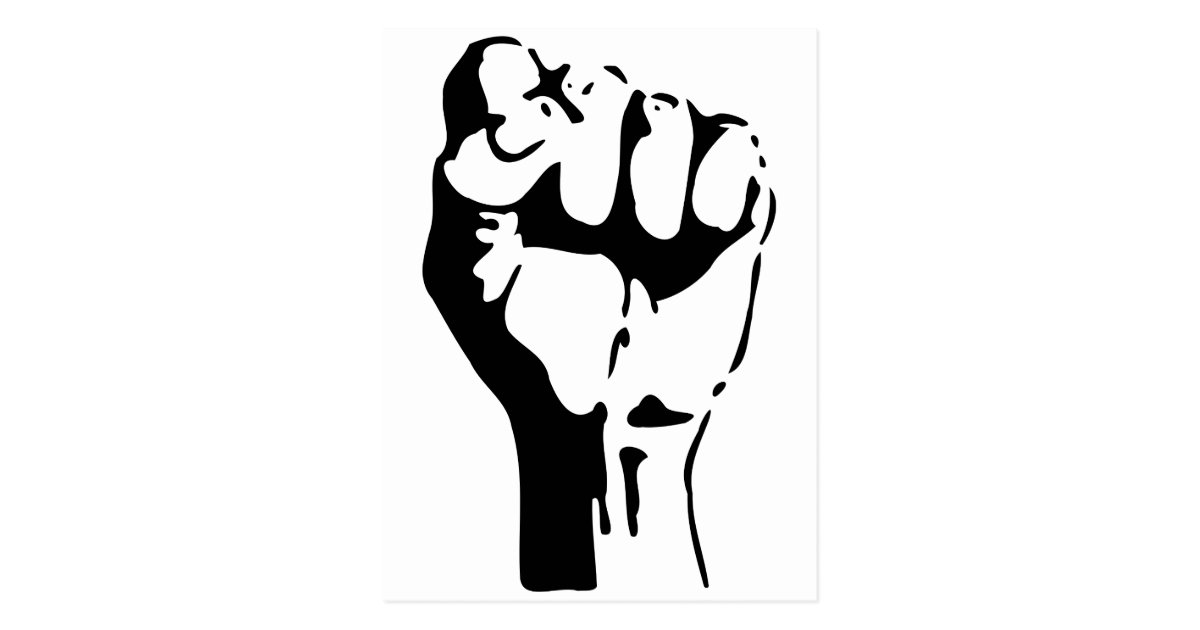 Raised Fist of Defiance/Resistance Postcard | Zazzle.com