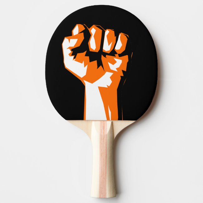 Raised Fist Ping Pong Paddle