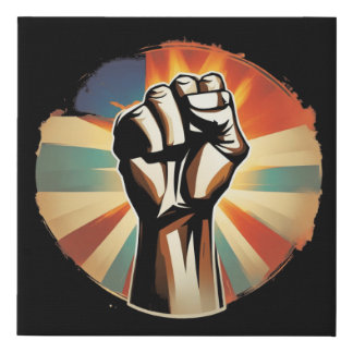 RAISED FIST SERIES - retro badge wall art