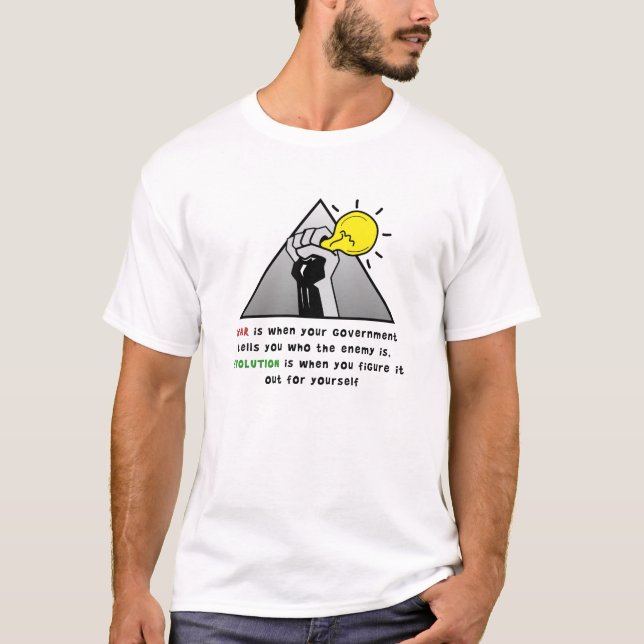 Raised fist solidarity against government tyranny T-Shirt (Front)