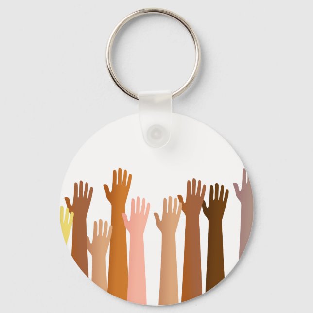Raised Hands Keychain (Front)