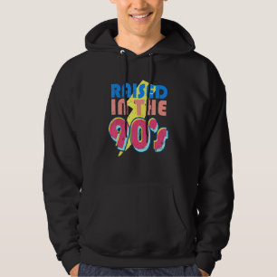 Raised In The 90s Retro 90's Vaporwave Hoodie