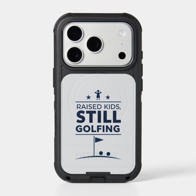 Raised Kids Still Golfing Modern Golf Humor Otterbox iPhone Case (Back)