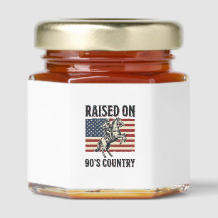Raised On 90s Country Cowboy Western Shirt Design_ Honey Jar Favors