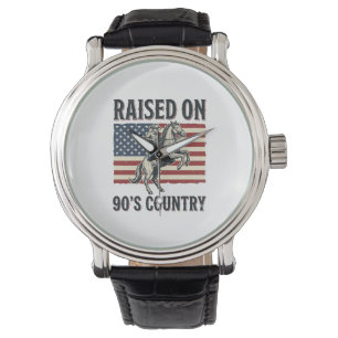 Raised On 90s Country Cowboy Western Shirt Design_ Watch
