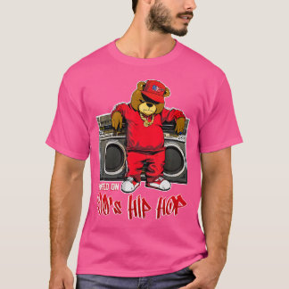 Raised On 90S Hip Hop Anniversary Teddy Bear Graff T-Shirt