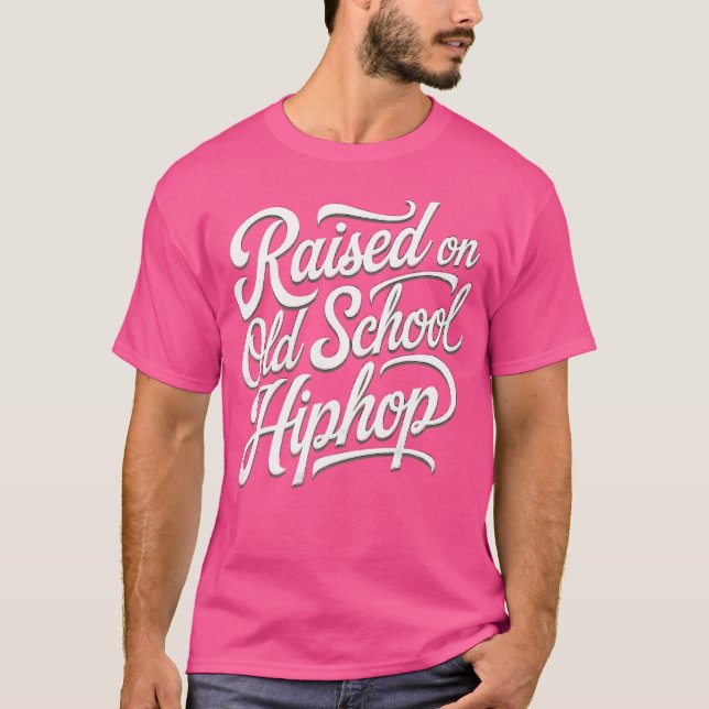 Raised On Old School Hip Hop Tshirt Cassette Graff (Front)