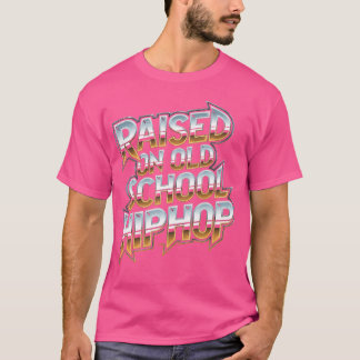Raised On Old School Hip Hop Tshirt Cassette Graff