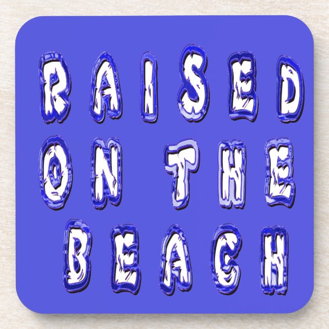  Raised on the Beach: A Nautical Design Drink Coaster (Front)