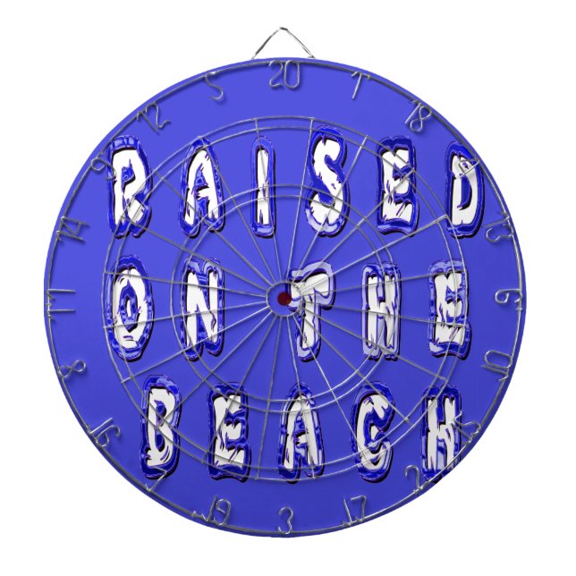 Raised on the beach: Serene Beach Life Memories Dart Board (Front)
