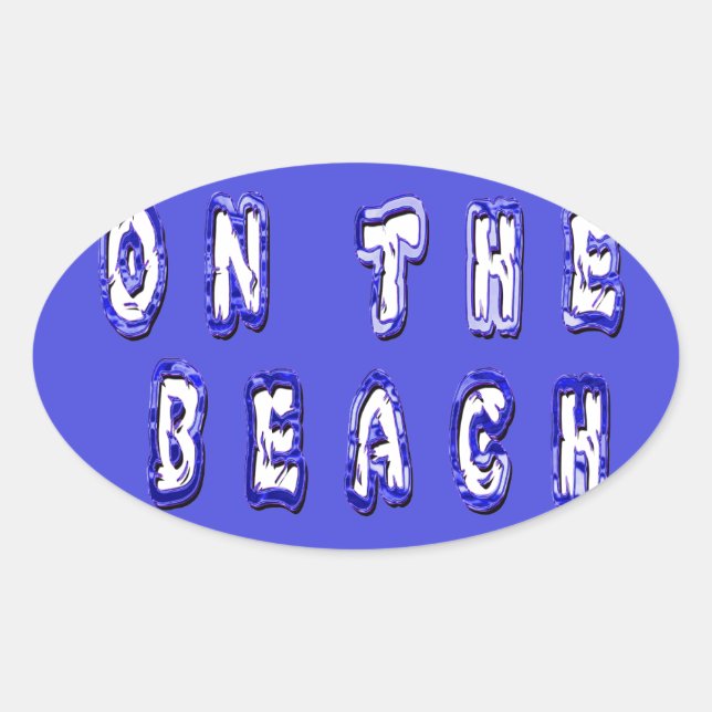 Raised on the beach: Serene Beach Life Memories Oval Sticker (Front)