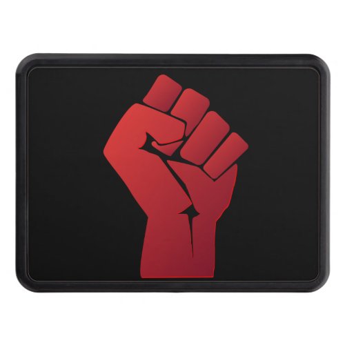Raised Red Gradient Fist Hitch Cover