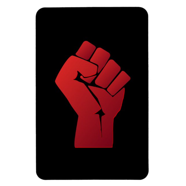 Raised Red Gradient Fist Magnet (Vertical)