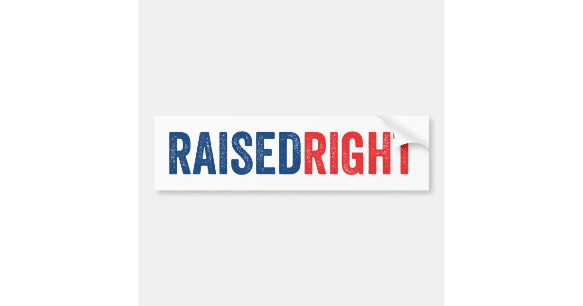 Raised Right Bumper Sticker Zazzle