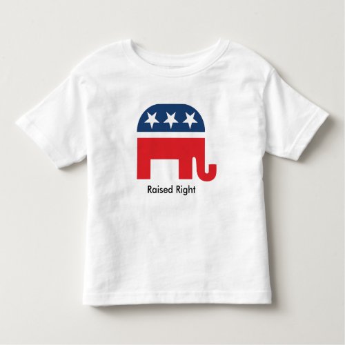 Raised Right Funny Republican Kids Youth Shirt