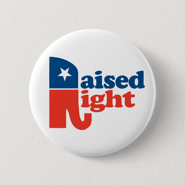 Raised Right Pinback Button (Front)