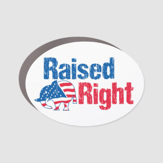 Raised Right - Republican Car Magnet