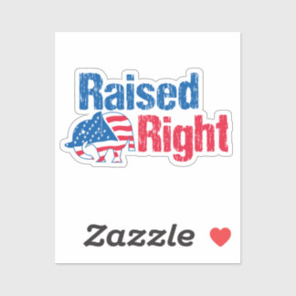 Raised Right Sticker