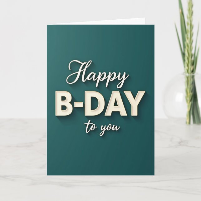 Raised Text Birthday Card (Front)