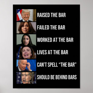 Raised The Bar Failed The Bar Worked At The Bar Poster
