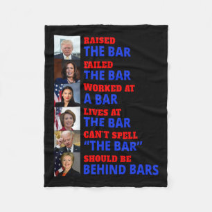Raised The Bar Harris Failed The Bar Fleece Blanket