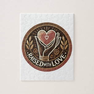 Raised with Love Logo Puzzle