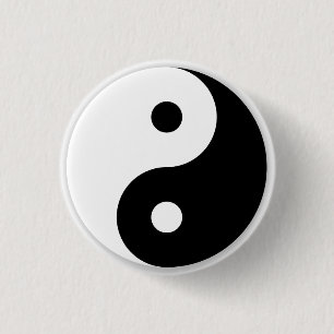Raised Yin/Yang symbol Button