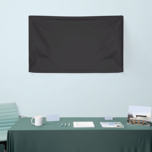 Raisin Black Solid Color Banner