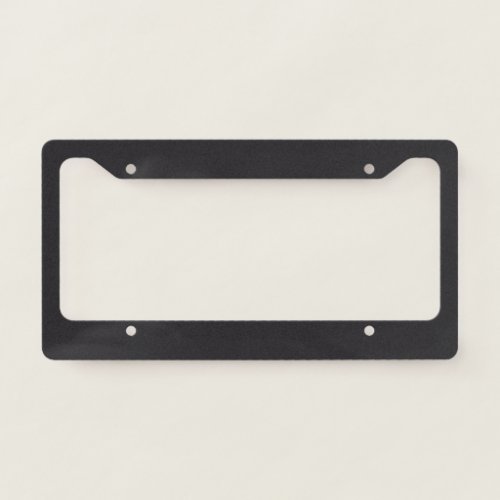 Raisin Black Solid Color License Plate Frame